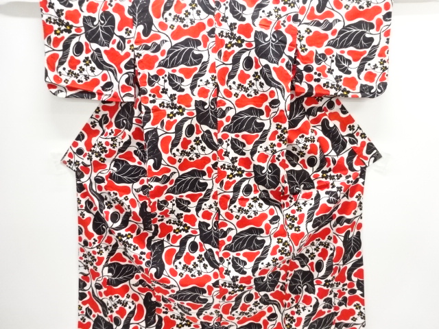 JAPANESE KIMONO / HITOE / ABSTRACT FLORAL PLANTS